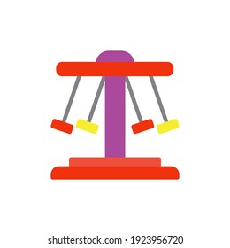 oscilación de la ilustración de iconos.carnival y vectores de herramientas sobre fondo blanco