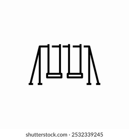 swings playground icon sign vector