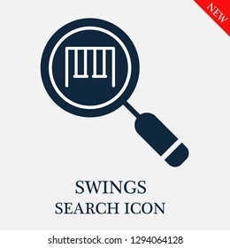 Swings search icon. Editable Swings search icon for web or mobile.