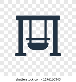 Swings vector icon isolated on transparent background, Swings transparency logo concept