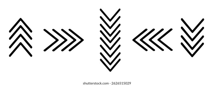 Swipe up arrow icon.Up direction arrow. Swipe Up Icon Set Isolated on Background. Swipe Up Set Stories Button Vector Design.