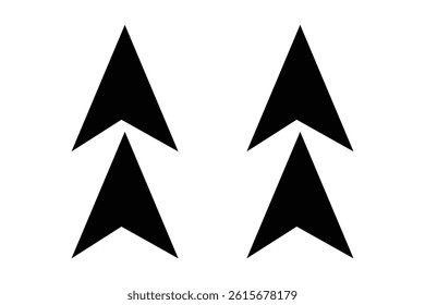Swipe up arrow icon. flat style swipe up arrow on white background.