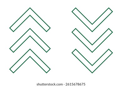 Swipe up arrow icon. flat style swipe up arrow on white background.