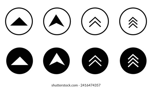 Swipe up arrow icon. Swipe up left right modern simple sign. Pull up vector isolated symbol. Finger swipe arrow to open page. eps file 33