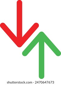 Swipe up arrow icon set. Up  Down and left right Arrows sign on white background. 