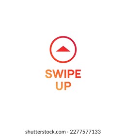Swipe up arrow vector icon. Social media story drag button sign action graphic design app ui shape swipe up