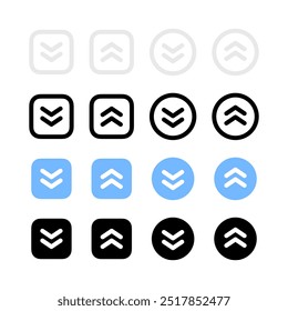 Swipe arrows icons. Navigation arrows