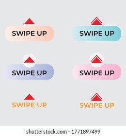 Swipe up button. Great vector for social media, online stores etc.