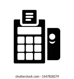 swipe card glyph flat  icon

