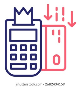 Ilustração do vetor de cor do ícone do cartão de deslizamento