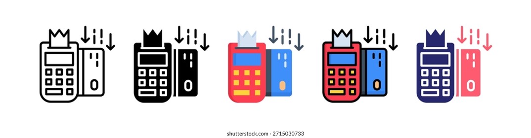 Swipe tarjeta múltiple estilo icono conjunto Colección..
