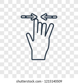 Swipe concept vector linear icon isolated on transparent background, Swipe   concept transparency concept in outline style