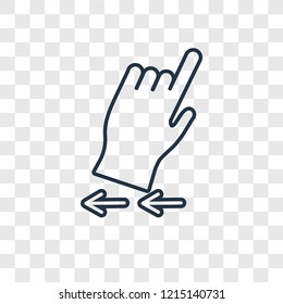 Swipe  concept vector linear icon isolated on transparent background, Swipe   concept transparency concept in outline style