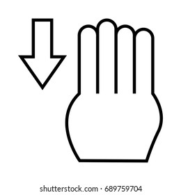 Swipe down 