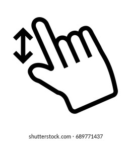 Swipe up down 