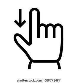 Swipe down 