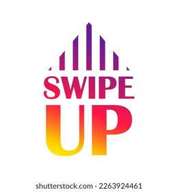 Swipe up and down arrow vector icons set. Pull up vector isolated symbol. Finger swipe arrow to open page. Vector illustration