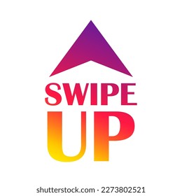 Swipe up and down arrow vector icons set. Pull up vector isolated symbol. Finger swipe arrow to open page. Vector illustration