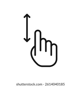Swipe up and down icon line art vector