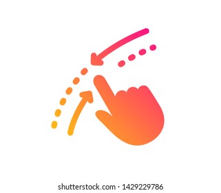 Swipe up down icon. Move finger sign. Touch technology symbol. Classic flat style. Gradient swipe up icon. Vector