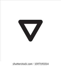 Swipe down icon on white background