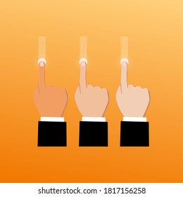 Swipe finger across the screen click