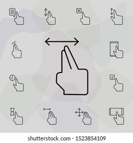Swipe, finger, touch icon. Universal set of touch gesture for website design and development, app development