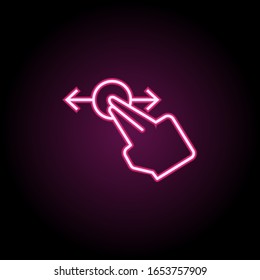 Swipe, finger, touch neon icon. Simple thin line, outline vector of touch gesture icons for ui and ux, website or mobile application