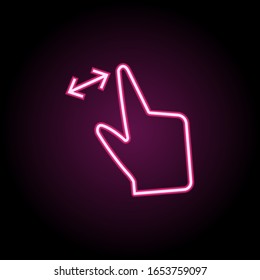 Swipe, finger, touch neon icon. Simple thin line, outline vector of touch gesture icons for ui and ux, website or mobile application