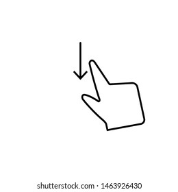 Swipe up free, touch, arrows icon. Element of corruption icon. Thin line icon on white background