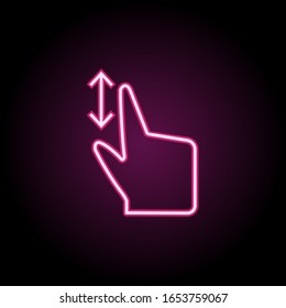 Swipe up free, touch, arrows neon icon. Simple thin line, outline vector of touch gesture icons for ui and ux, website or mobile application