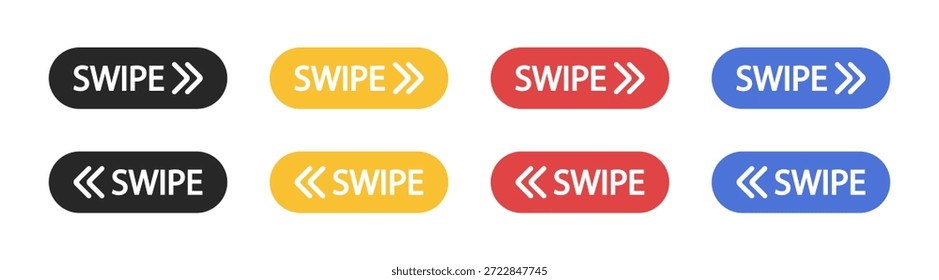 Pfeilsymbole für die Bewegung für die mobile App-Oberfläche und Navigation