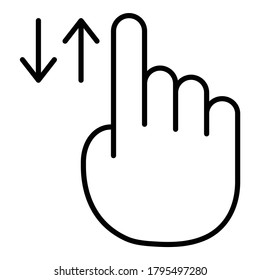 Swipe Gesture Flat Icon Isolated On White Background