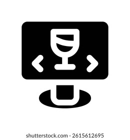 swipe glyph icon. Strong and solid vector icon for websites, mobile interfaces, presentations, and visual branding. High quality and easy to edit.