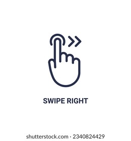 Swipe hand finger vector icon. Drag swipe touch arrow tap action mobile screen symbol finger gesture