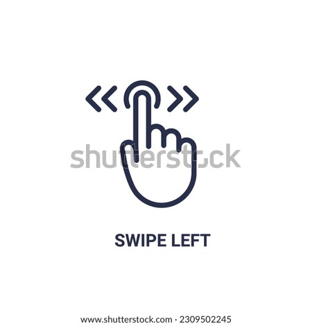 Swipe hand finger vector icon. Drag swipe touch arrow tap action mobile screen symbol finger gesture