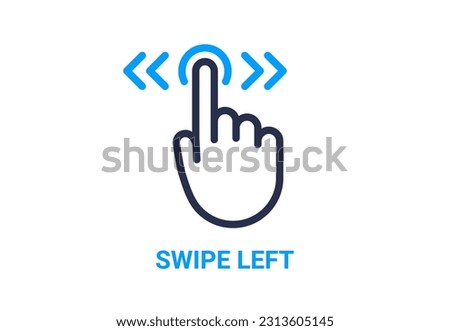 Swipe hand finger vector icon. Drag swipe touch arrow tap action mobile screen symbol finger gesture