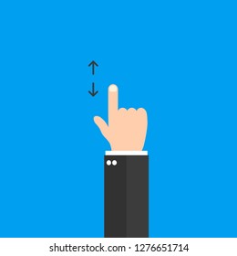 Swipe up hand icon