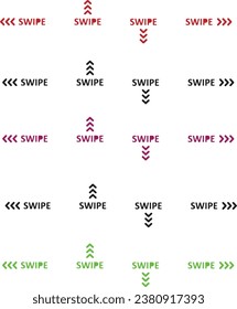 Icono de Swipe. Símbolo del botón de flecha arriba