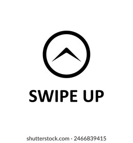 Swipe up icon. Arrow up for social media stories. Set of black swipe up icon. Scroll pictogram. Modern vector isolated on white background.