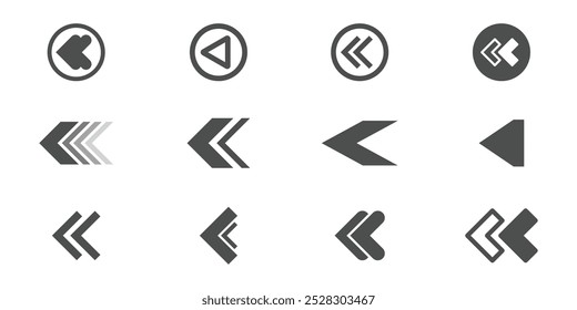 Swipe icon. Arrows big black set icons, arrow icon, modern simple arrows, arrow vector collection cursor.