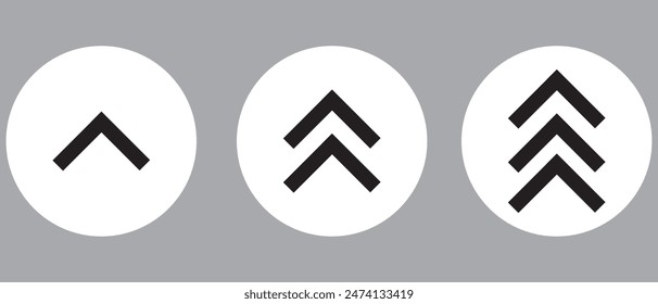 Swipe up icon. Black swipe up icon for social media stories. Modern swipe up buttons isolated on white background. vector illustration.