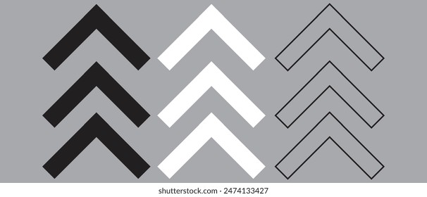 Swipe up icon. Black swipe up icon for social media stories. Modern swipe up buttons isolated on white background. vector illustration.