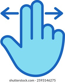 Swipe Icon Blue Vector Illustration