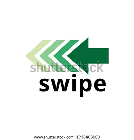 Swipe icon of buttons for social media. Black arrows, buttons and web icons for advertising and marketing in social media application. Scroll or swipe up