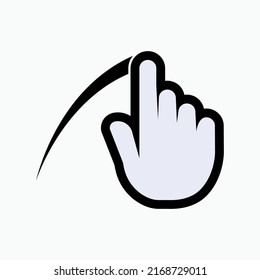 Swipe Icon. Clicking, Fingers Gesture Symbol to Operate Device - Vector.
