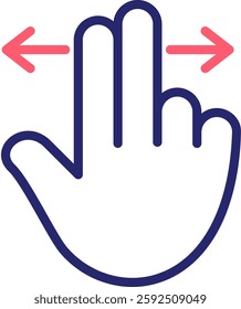 Swipe Icon Color Vector Illustration