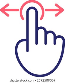 Swipe Icon Color Vector Illustration