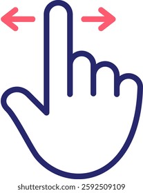 Swipe Icon Color Vector Illustration