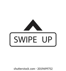 Swipe up icon design isolated on white background